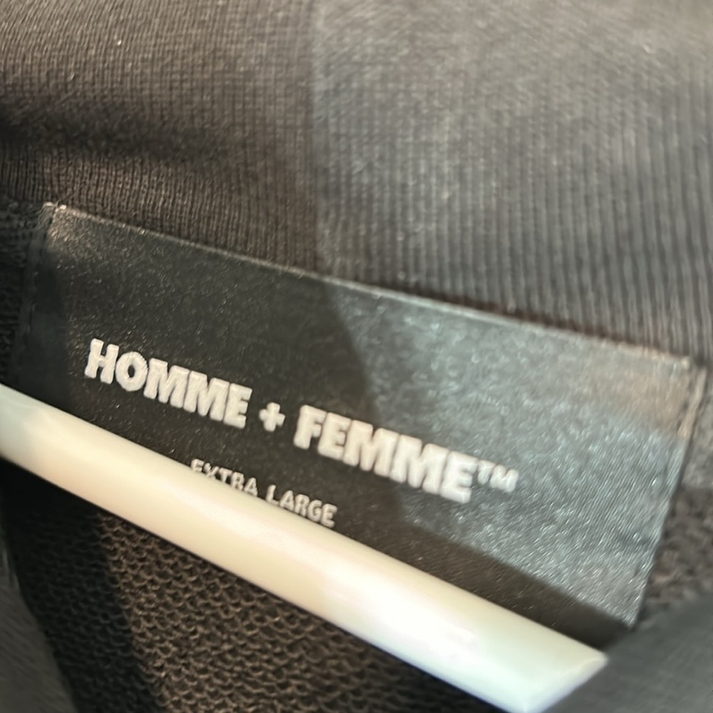 Streetwear hotel homme + femme hooded sweatshirt black white Mens XL new - Picture 3 of 5
